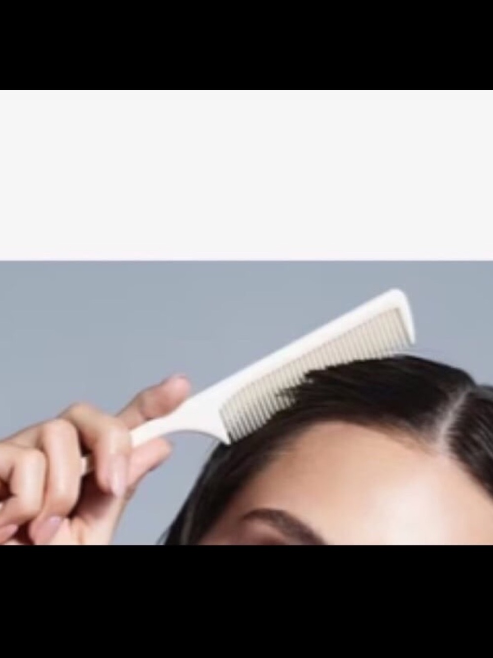 White Wide-Tooth Styling Comb for Women Hair